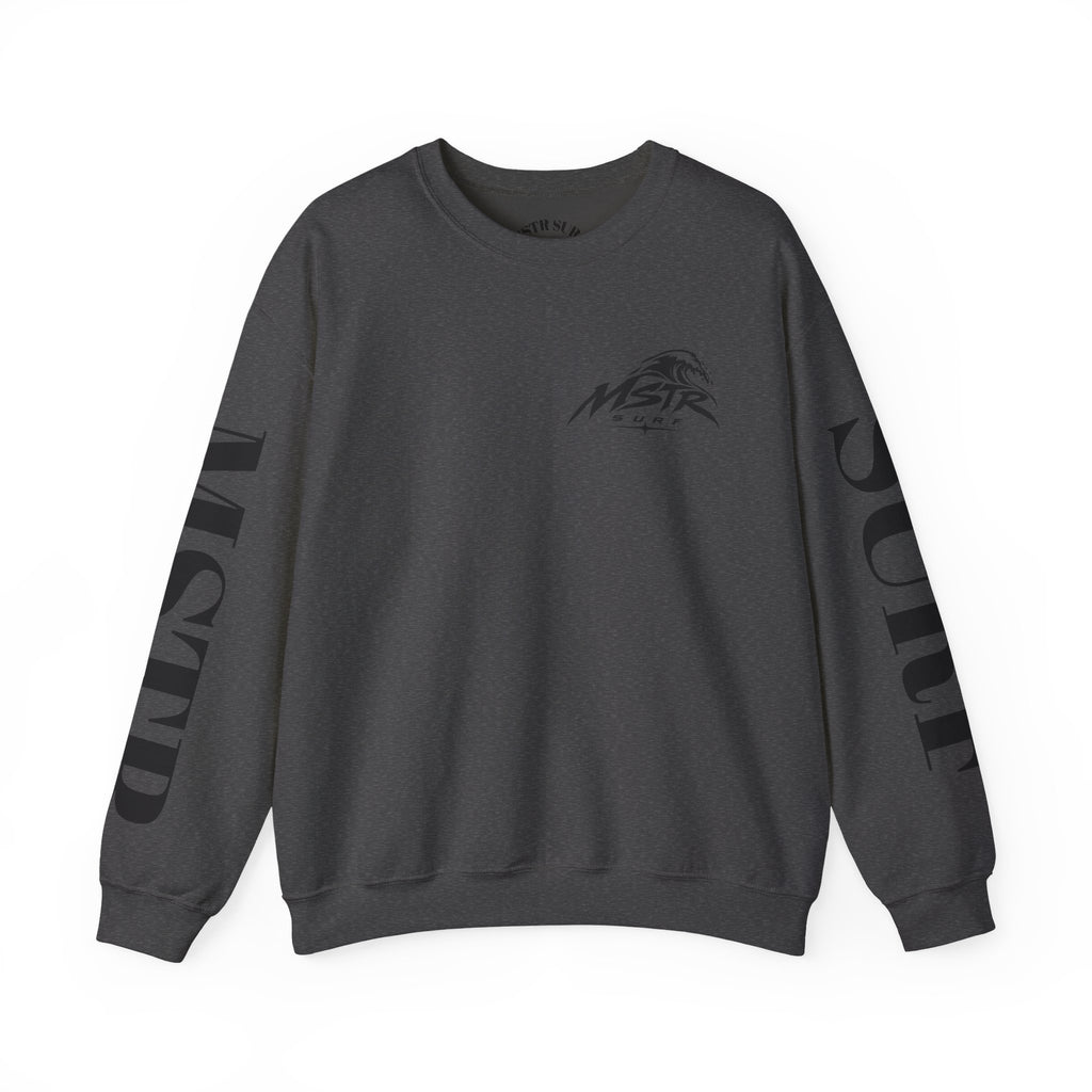 Surf Crewneck Sweatshirt — MSTR Wave Logo with Sleeve Text