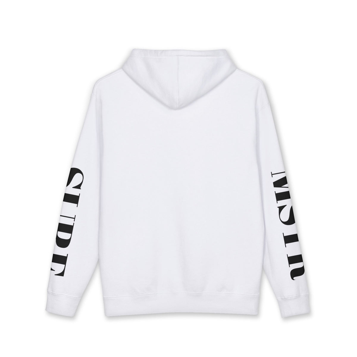 MSTR Surf White Sleeve Logo Hoodie — Minimal Surf Streetwear