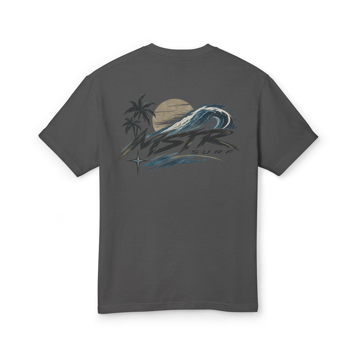 Surf Logo T‑Shirt — MSTR Wave Sunset Graphic Tee