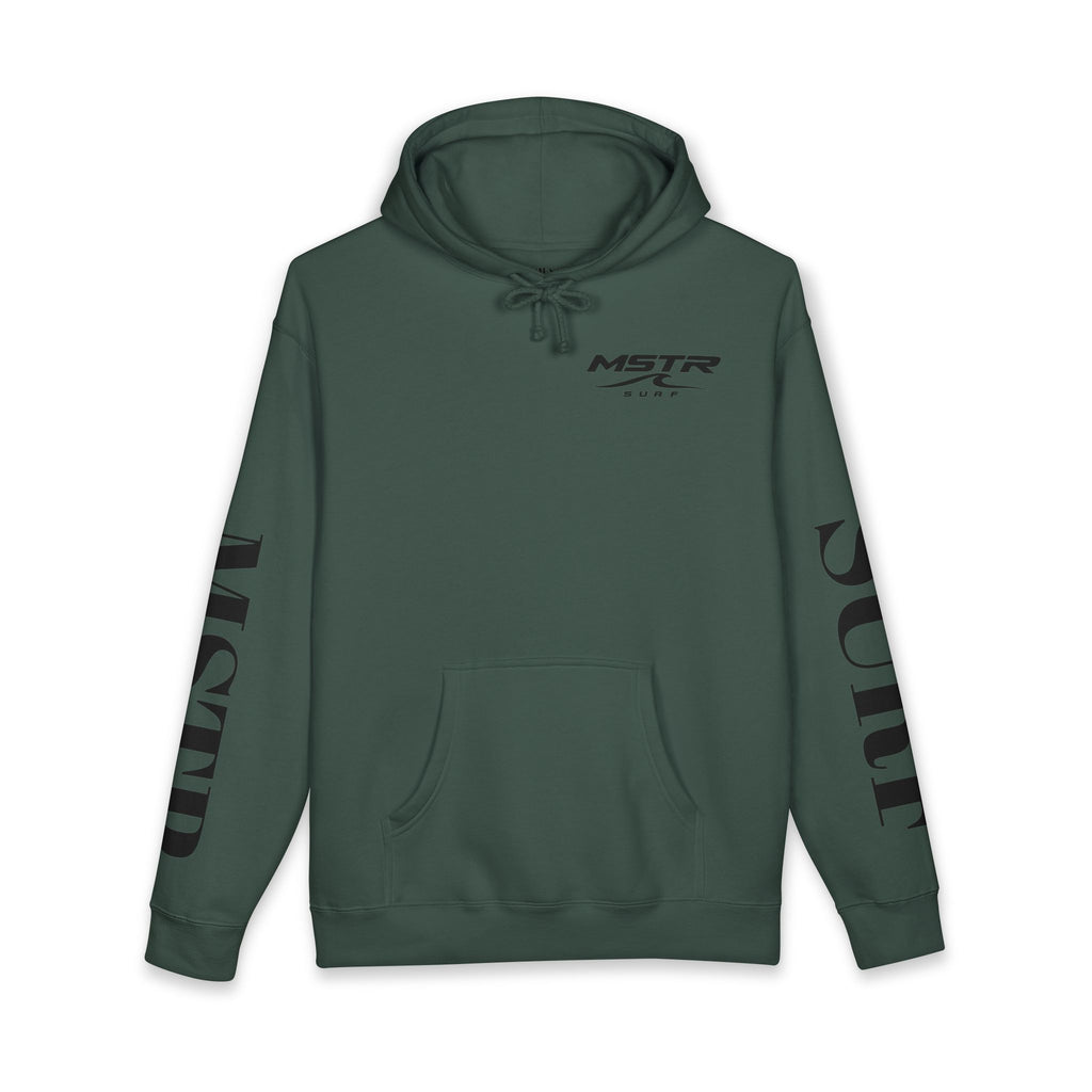 MSTR Surf White Sleeve Logo Hoodie — Minimal Surf Streetwear