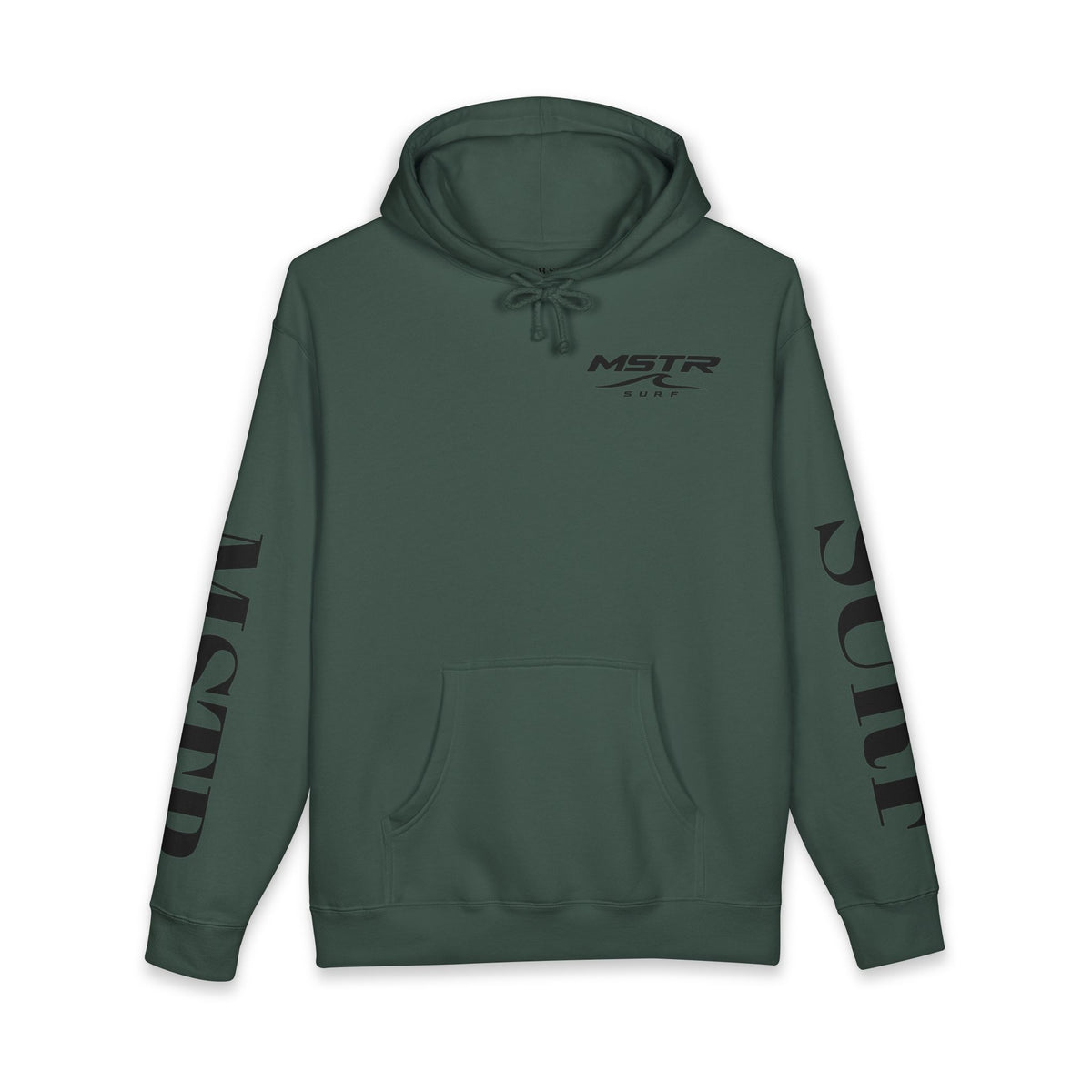 MSTR Surf White Sleeve Logo Hoodie — Minimal Surf Streetwear