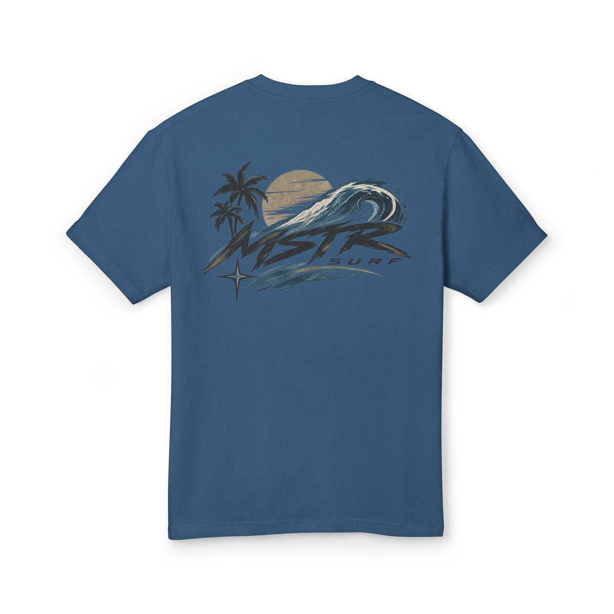 Surf Logo T‑Shirt — MSTR Wave Sunset Graphic Tee