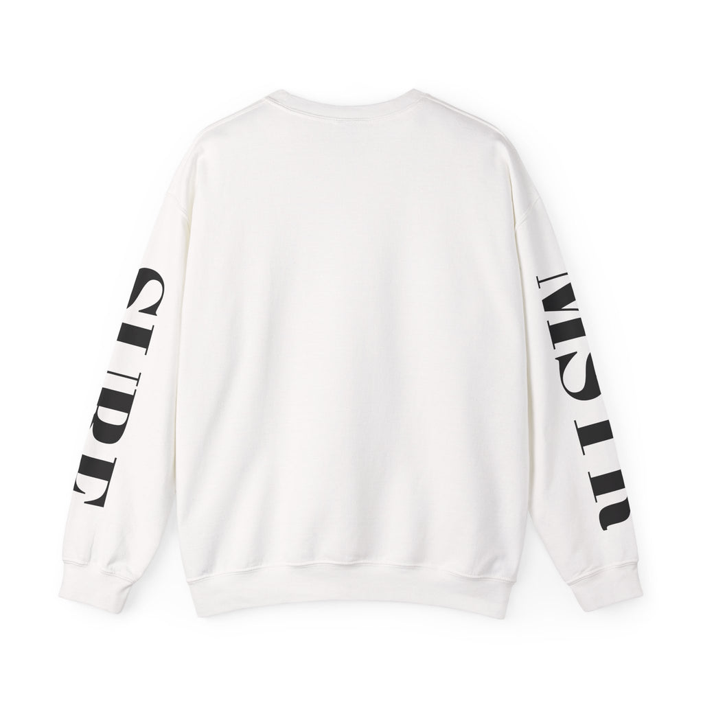 Surf Crewneck Sweatshirt — MSTR Wave Logo with Sleeve Text
