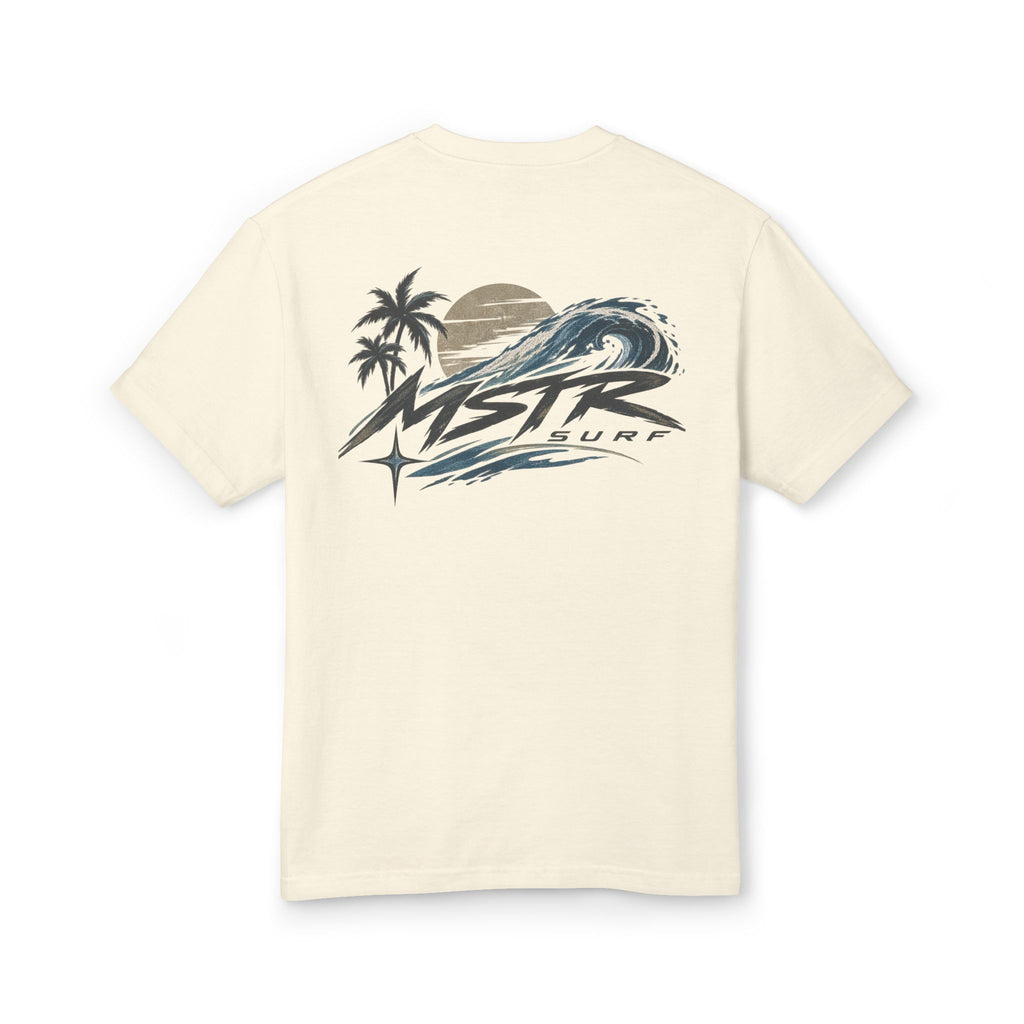 Surf Logo T‑Shirt — MSTR Wave Sunset Graphic Tee