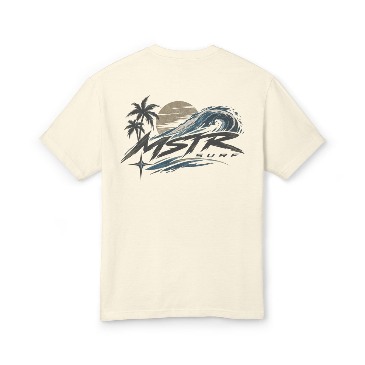 Surf Logo T‑Shirt — MSTR Wave Sunset Graphic Tee