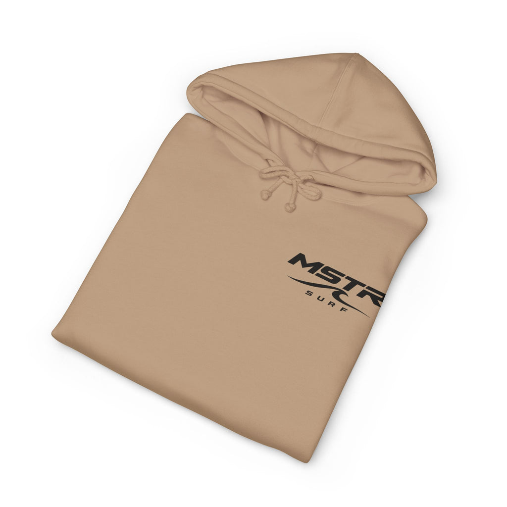 MSTR Surf White Sleeve Logo Hoodie — Minimal Surf Streetwear