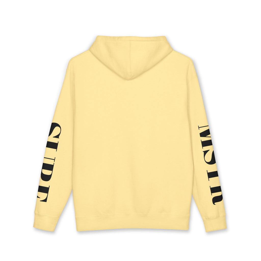 MSTR Surf White Sleeve Logo Hoodie — Minimal Surf Streetwear
