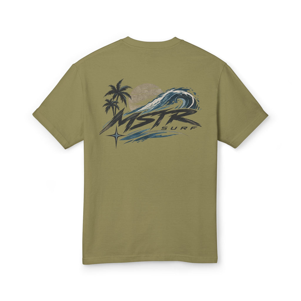 Surf Logo T‑Shirt — MSTR Wave Sunset Graphic Tee