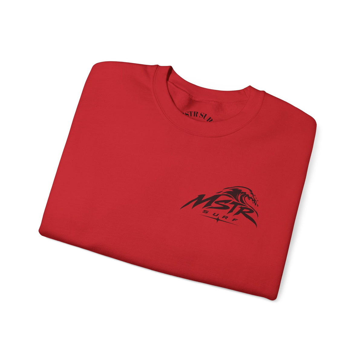 Surf Crewneck Sweatshirt — MSTR Wave Logo with Sleeve Text