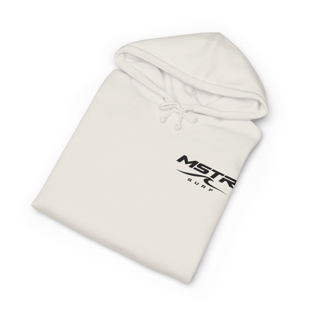 MSTR Surf White Sleeve Logo Hoodie — Minimal Surf Streetwear