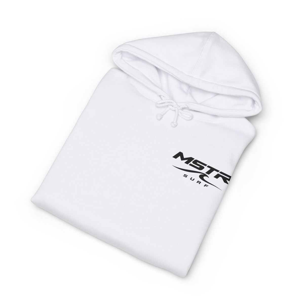 MSTR Surf White Sleeve Logo Hoodie — Minimal Surf Streetwear