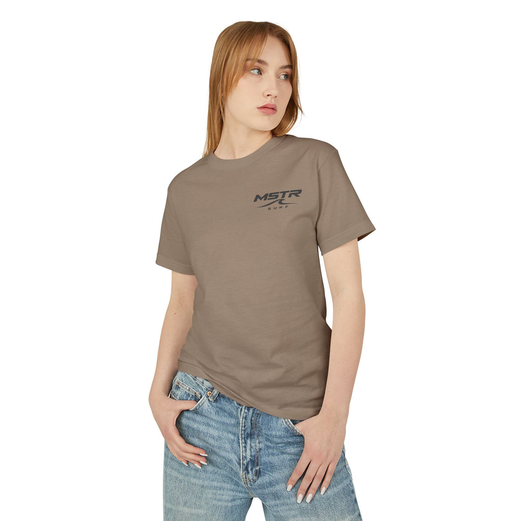 Surf Logo T‑Shirt — MSTR Wave Sunset Graphic Tee