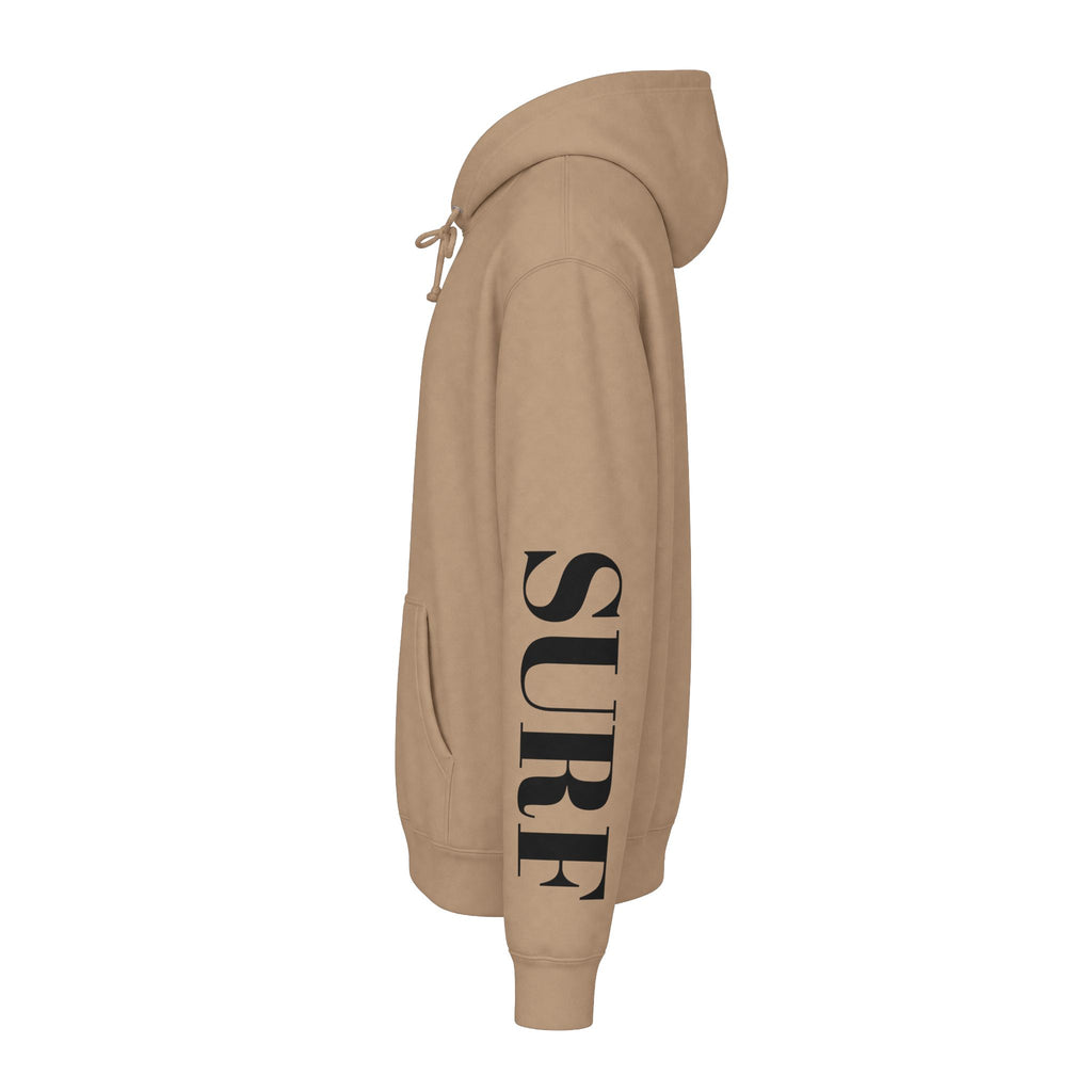 MSTR Surf White Sleeve Logo Hoodie — Minimal Surf Streetwear
