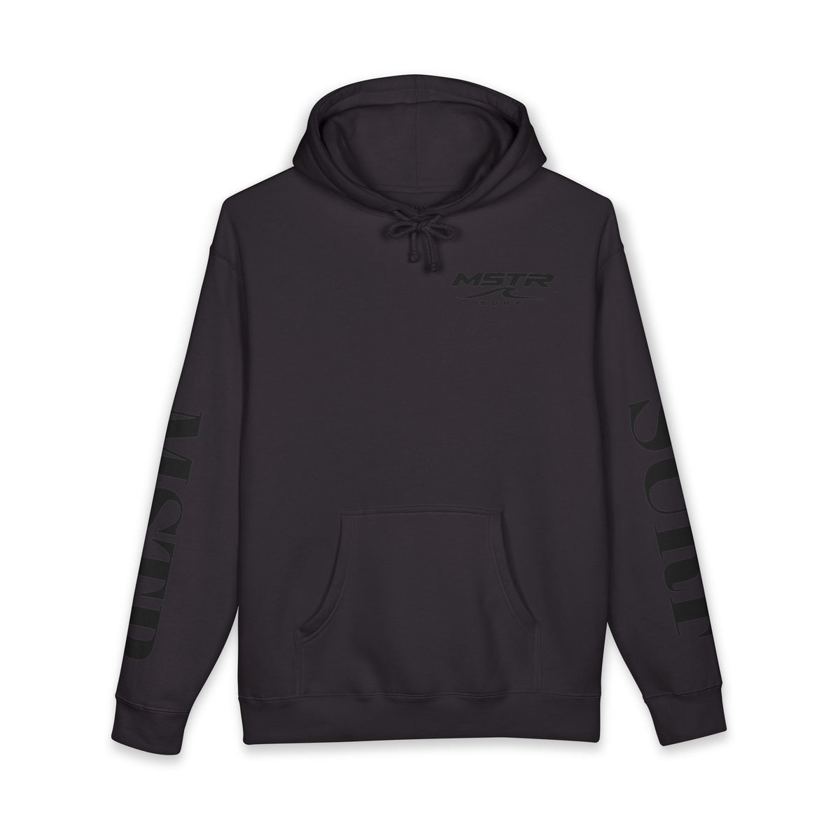 MSTR Surf White Sleeve Logo Hoodie — Minimal Surf Streetwear