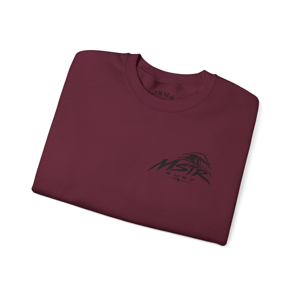 Surf Crewneck Sweatshirt — MSTR Wave Logo with Sleeve Text