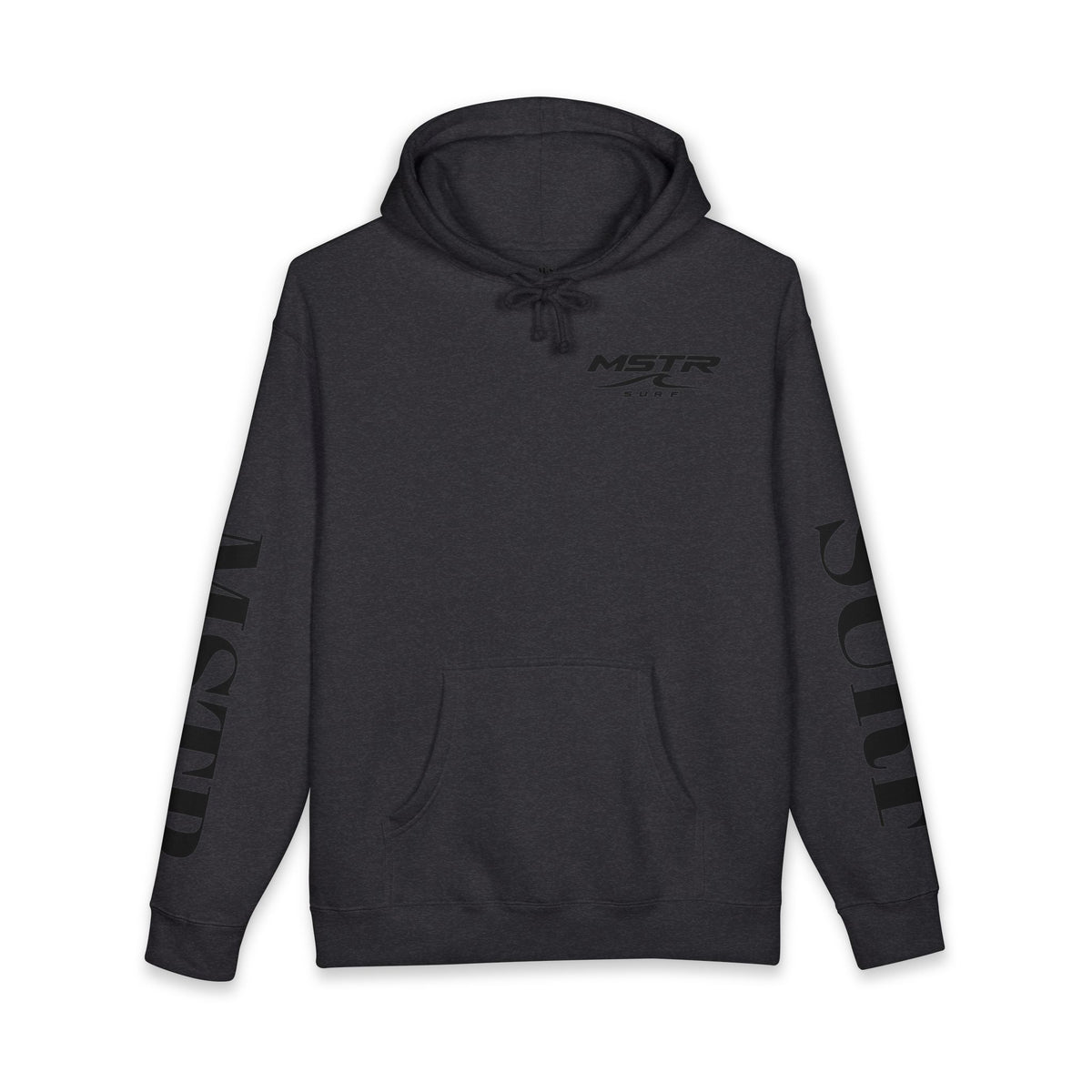 MSTR Surf White Sleeve Logo Hoodie — Minimal Surf Streetwear