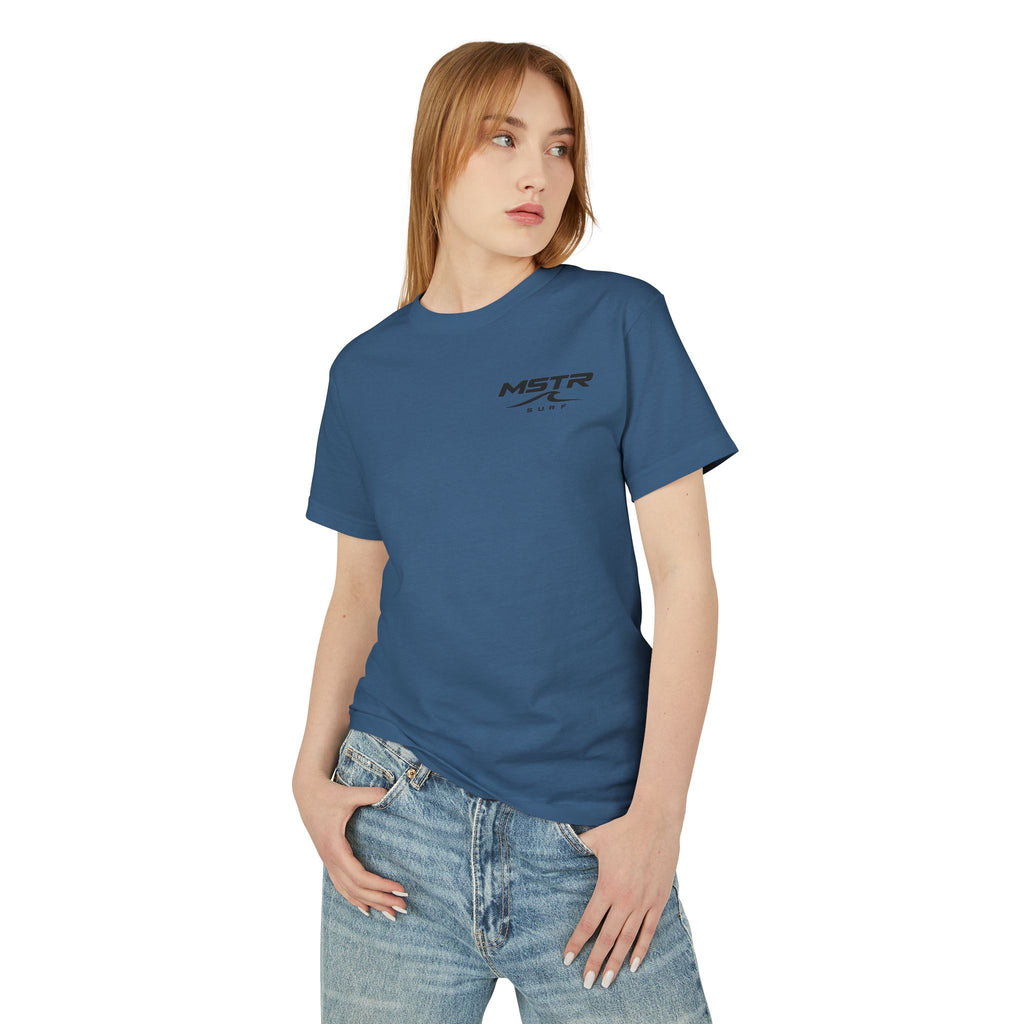 Surf Logo T‑Shirt — MSTR Wave Sunset Graphic Tee