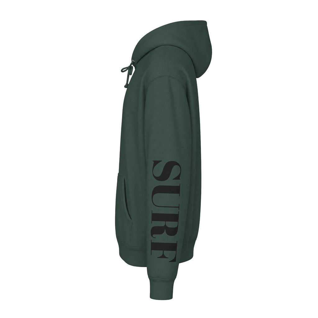 MSTR Surf White Sleeve Logo Hoodie — Minimal Surf Streetwear