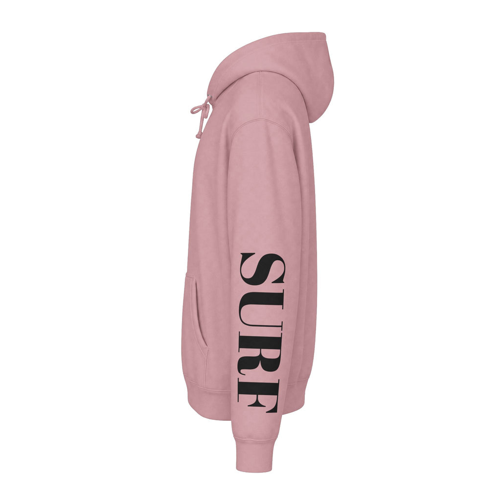 MSTR Surf White Sleeve Logo Hoodie — Minimal Surf Streetwear