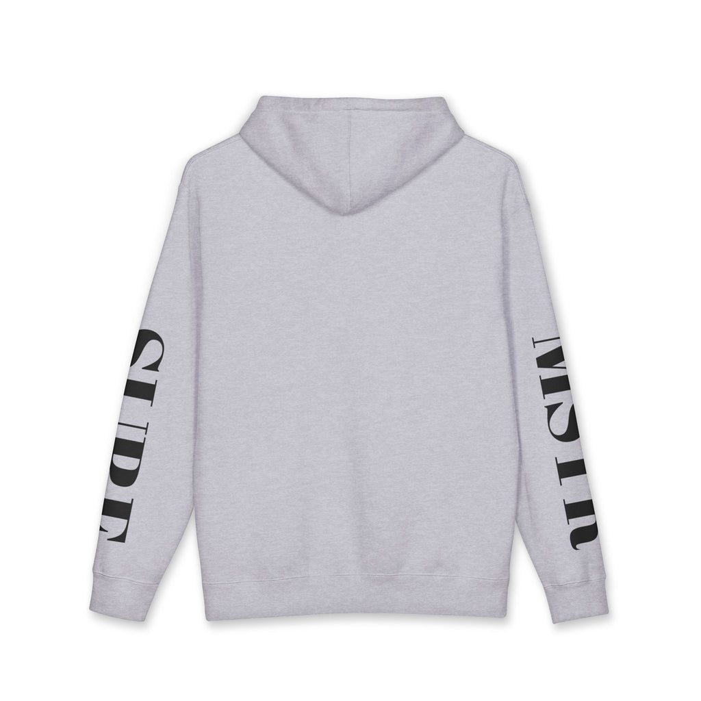 MSTR Surf White Sleeve Logo Hoodie — Minimal Surf Streetwear