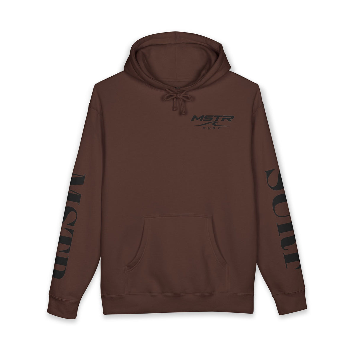 MSTR Surf White Sleeve Logo Hoodie — Minimal Surf Streetwear