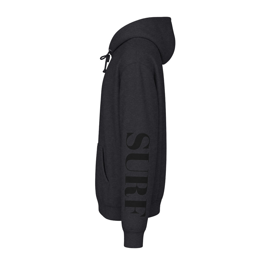 MSTR Surf White Sleeve Logo Hoodie — Minimal Surf Streetwear