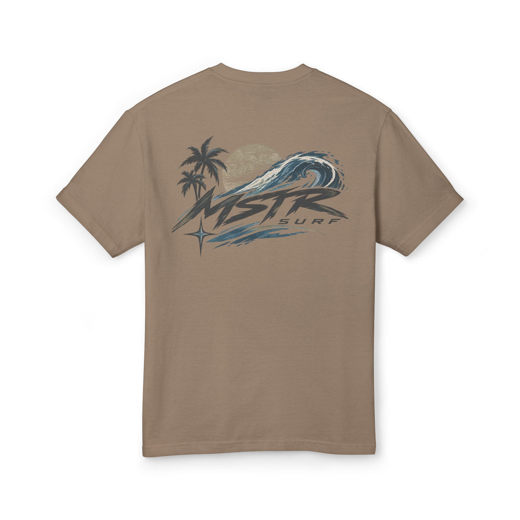 Surf Logo T‑Shirt — MSTR Wave Sunset Graphic Tee
