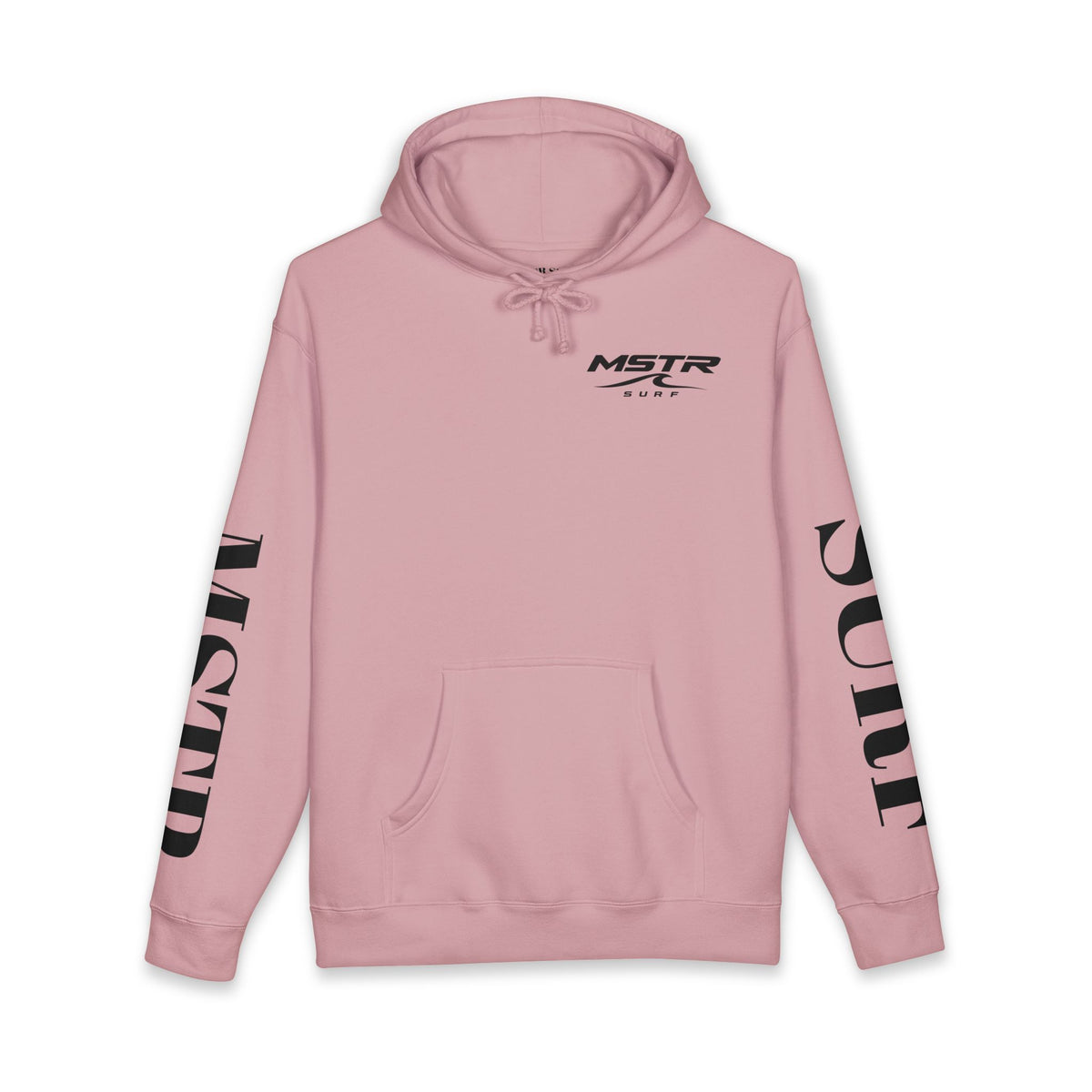 MSTR Surf White Sleeve Logo Hoodie — Minimal Surf Streetwear