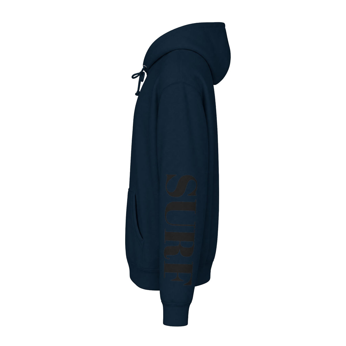 MSTR Surf White Sleeve Logo Hoodie — Minimal Surf Streetwear