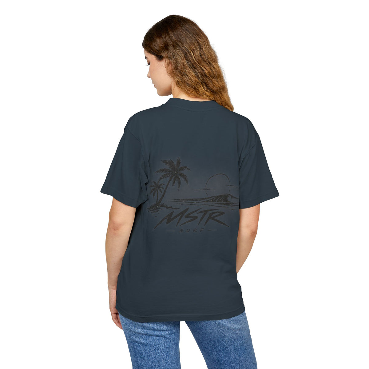 MSTR Surf Palm Tree Tee — Vintage Beach Sunset Graphic T-Shirt