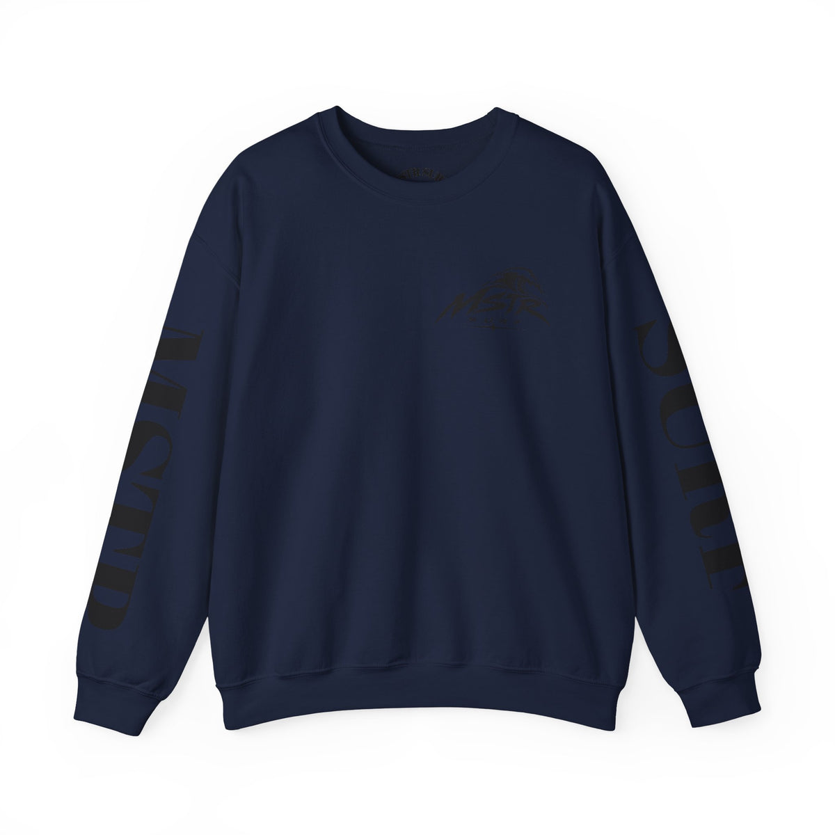Surf Crewneck Sweatshirt — MSTR Wave Logo with Sleeve Text
