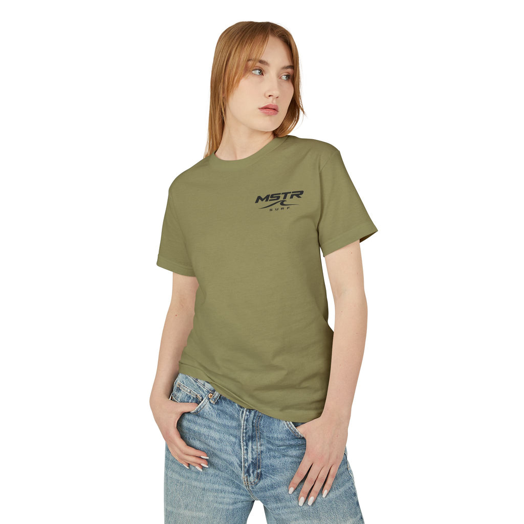Surf Logo T‑Shirt — MSTR Wave Sunset Graphic Tee