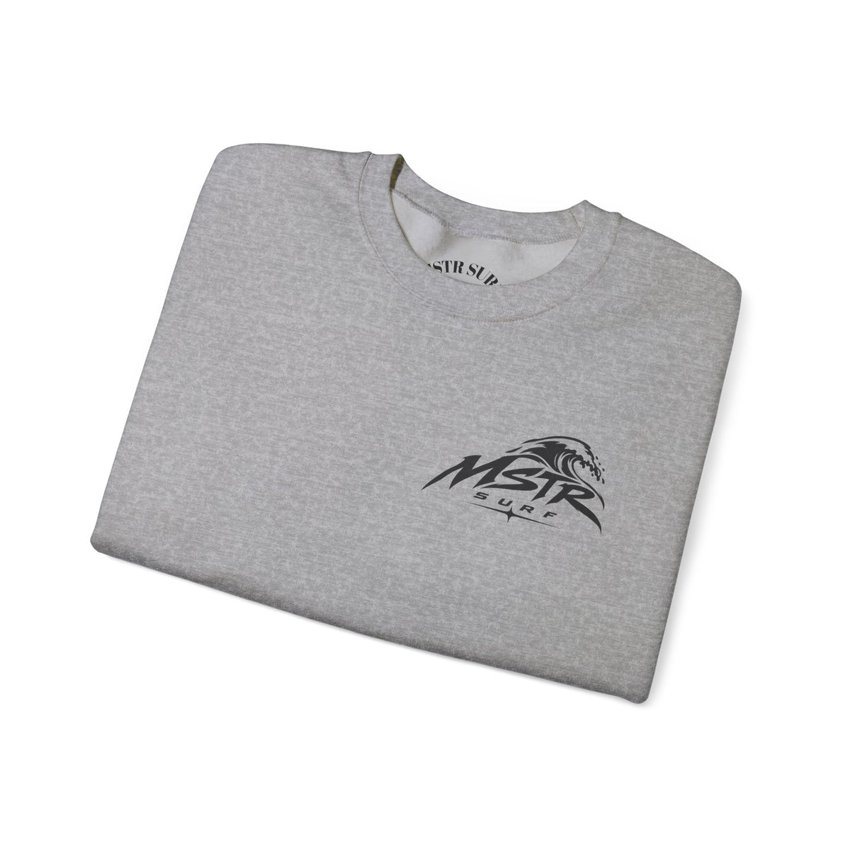 Surf Crewneck Sweatshirt — MSTR Wave Logo with Sleeve Text
