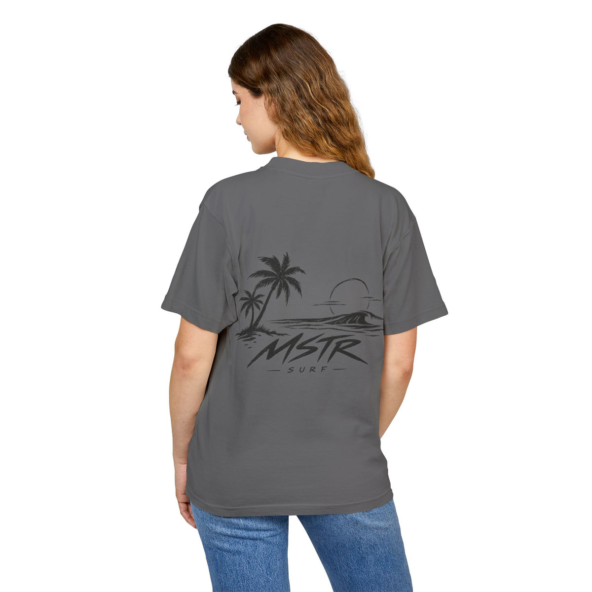 MSTR Surf Palm Tree Tee — Vintage Beach Sunset Graphic T-Shirt