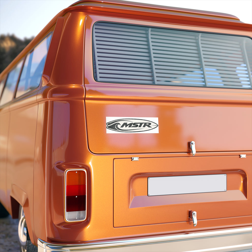 MSTR Surfboard Logo Bumper Sticker — Vintage Wave Decal for Cars & Vans