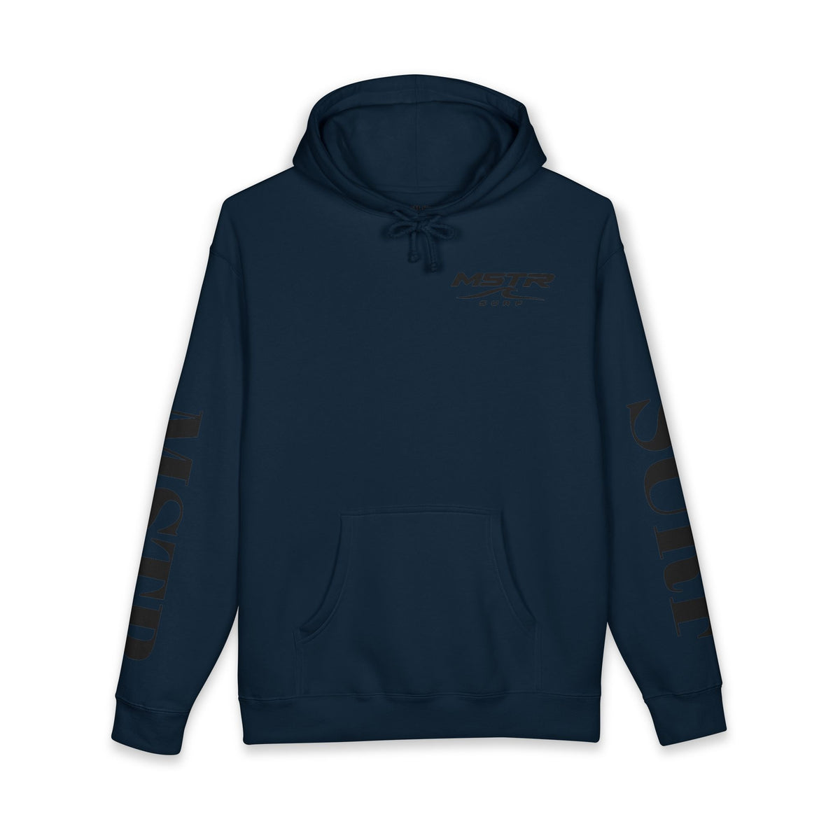 MSTR Surf White Sleeve Logo Hoodie — Minimal Surf Streetwear